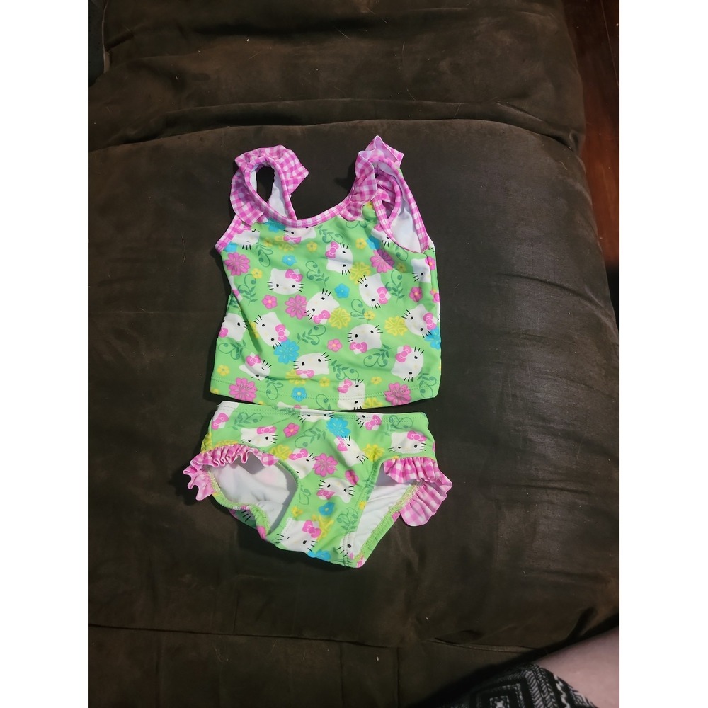 Hello kitty 2 piece bathing swim suit tankini size 2t